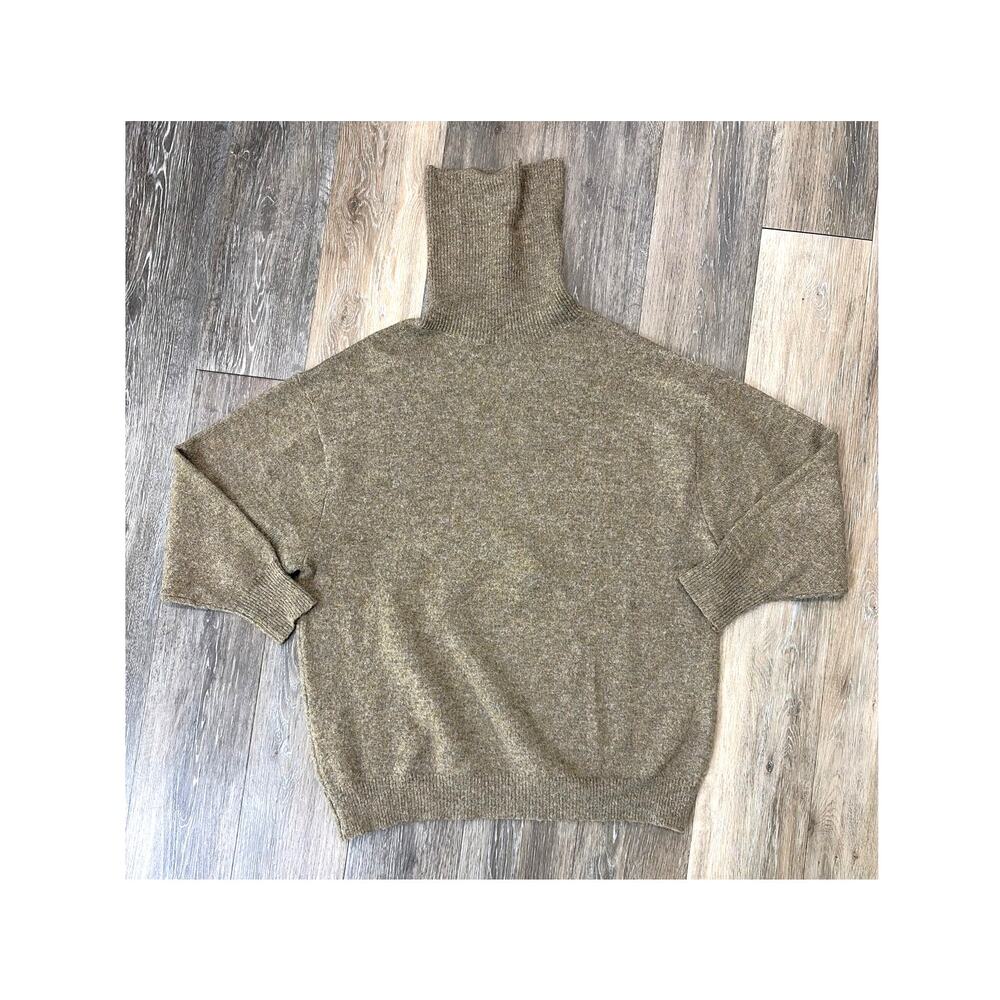 Lili Sidonio Turtleneck Sweater Small Brown Long Sleeve Knit Pullover